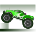 download Monster Truck Stunt clipart image with 270 hue color