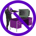 download Computer Rage Forbidden clipart image with 270 hue color