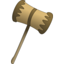 download Wooden Mallet clipart image with 0 hue color