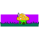 download Mushroomhome clipart image with 45 hue color
