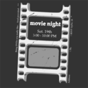 download Movie Night Ticket clipart image with 0 hue color