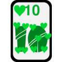 download Ten Of Hearts clipart image with 135 hue color