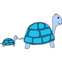 download Turtles clipart image with 180 hue color