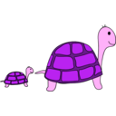 download Turtles clipart image with 270 hue color