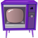 download Vintage Tv clipart image with 225 hue color