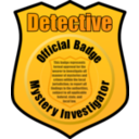 download Detective Badge clipart image with 0 hue color
