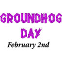 download Groundhog Day Sign clipart image with 270 hue color