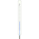 download Thermometer clipart image with 225 hue color