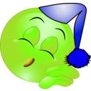 download Sleeping Boy Smiley Emoticon clipart image with 45 hue color