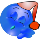 download Sleeping Boy Smiley Emoticon clipart image with 180 hue color