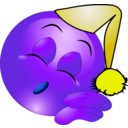 download Sleeping Boy Smiley Emoticon clipart image with 225 hue color