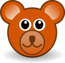 Funny Teddy Bear Face Brown