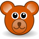 download Funny Teddy Bear Face Brown clipart image with 0 hue color