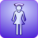 download Nurse Icon Glossy 128x128 clipart image with 45 hue color