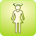 download Nurse Icon Glossy 128x128 clipart image with 225 hue color