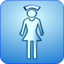 Nurse Icon Glossy 128x128