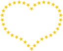 Heart Shaped Border With Yellow Stars