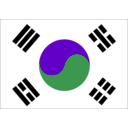 download South Korea clipart image with 270 hue color
