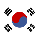 download South Korea clipart image with 0 hue color