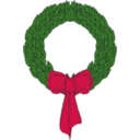 download Christmas Wreath clipart image with 0 hue color