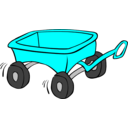 download Kids Wagon clipart image with 180 hue color