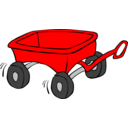 download Kids Wagon clipart image with 0 hue color