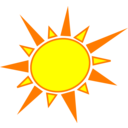 download Yellow And Orange Sun clipart image with 0 hue color