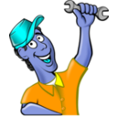 download Mechanic clipart image with 180 hue color