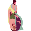 download Nativity clipart image with 315 hue color