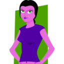 download Girl With Top clipart image with 270 hue color