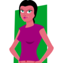 download Girl With Top clipart image with 315 hue color