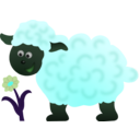 download Happy Sheep clipart image with 135 hue color