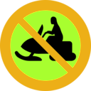 download No Snowmobiles Sign clipart image with 45 hue color