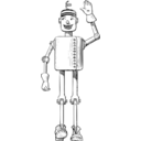 download Mechanical Man clipart image with 0 hue color