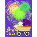 download Independence Day clipart image with 45 hue color