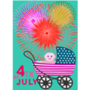 download Independence Day clipart image with 315 hue color