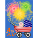download Independence Day clipart image with 0 hue color