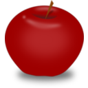 download Red Apple clipart image with 0 hue color