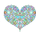 download Heart Of Stars clipart image with 180 hue color