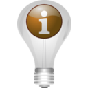 download Info Lightbulb clipart image with 270 hue color