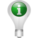 download Info Lightbulb clipart image with 0 hue color