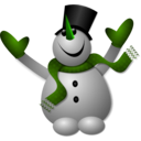 download Happy Snowman 1 clipart image with 90 hue color