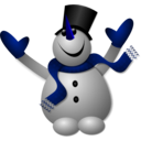 download Happy Snowman 1 clipart image with 225 hue color