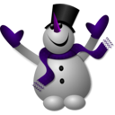 download Happy Snowman 1 clipart image with 270 hue color