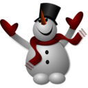 download Happy Snowman 1 clipart image with 0 hue color