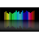 download Music Equalizer clipart image with 135 hue color