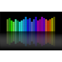 download Music Equalizer clipart image with 180 hue color