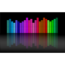 download Music Equalizer clipart image with 270 hue color