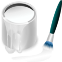 download Color Bucket White clipart image with 180 hue color