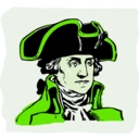 download George Washington clipart image with 45 hue color